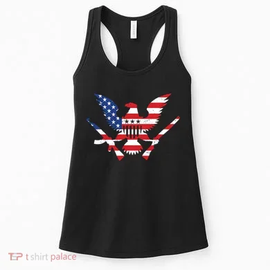 USA Eagle Gun Emblem Women's Tank Top