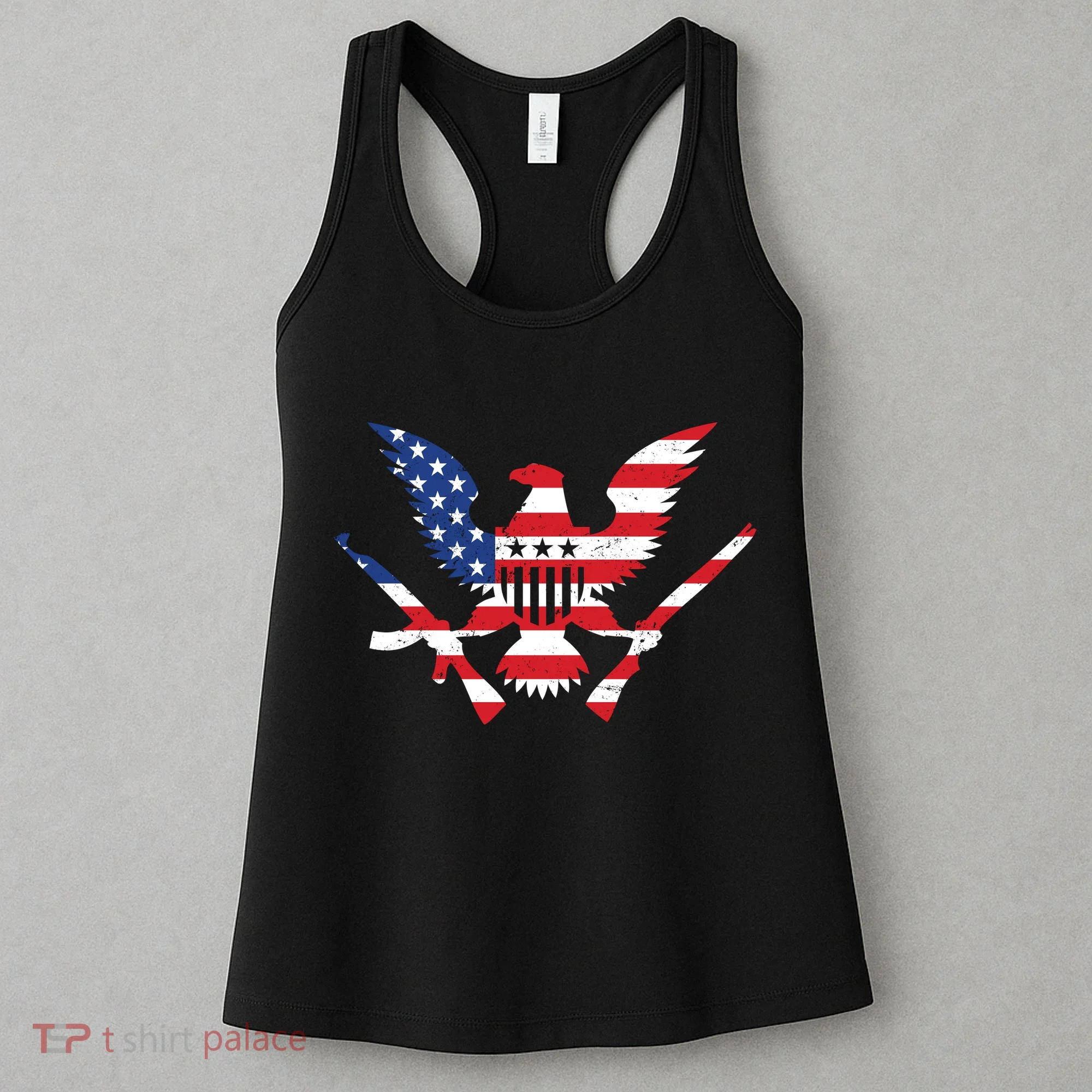 USA Eagle Gun Emblem Women's Tank Top