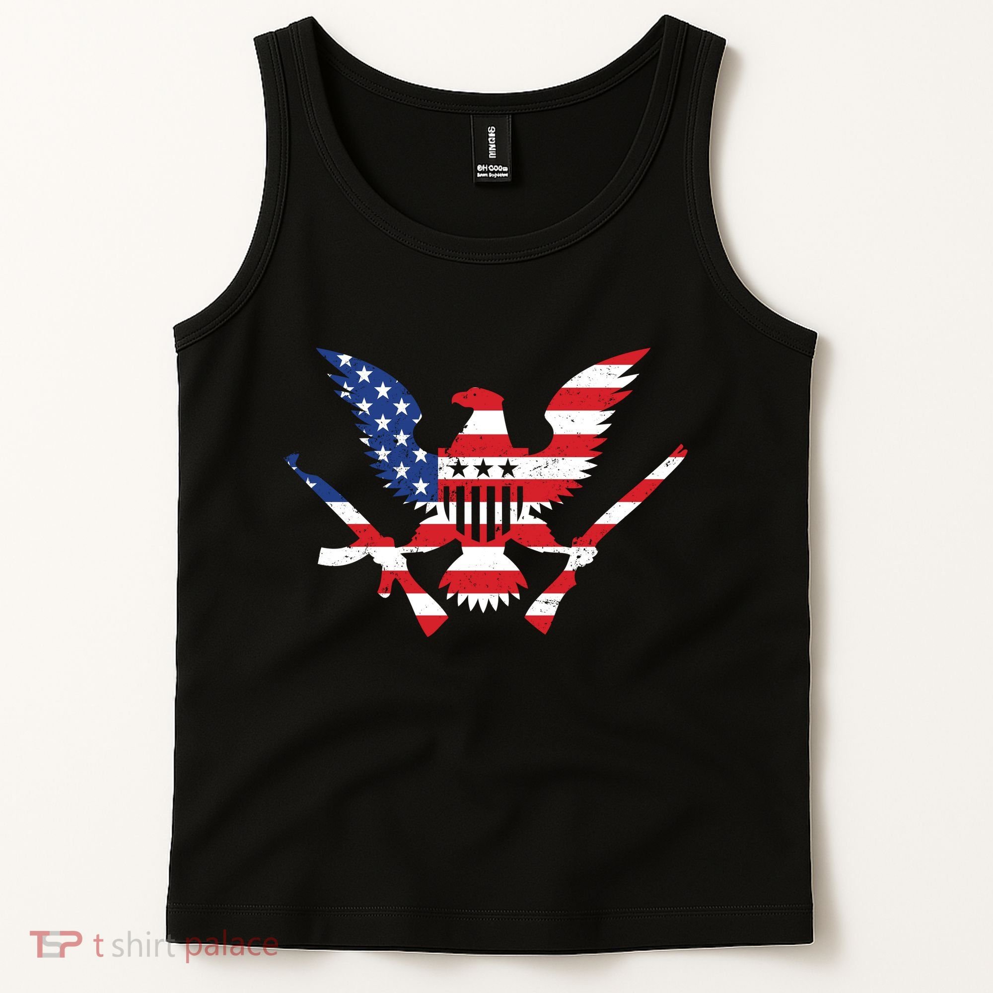 USA Eagle Gun Emblem Tank Top