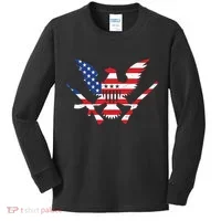 USA Eagle Gun Emblem Kids Long Sleeve Shirt thumb 0