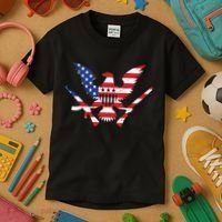 USA Eagle Gun Emblem Kids T-Shirt thumb 3