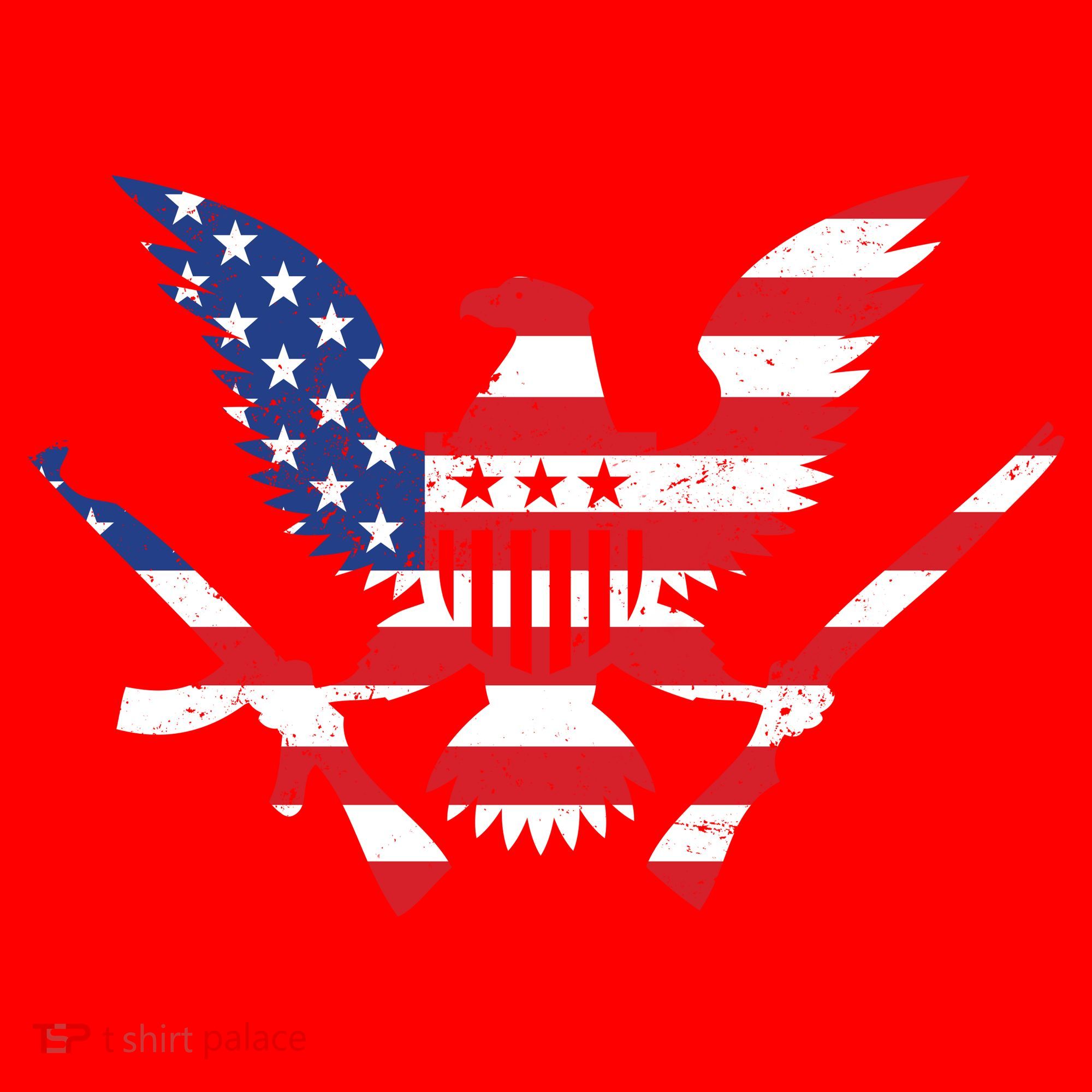 USA Eagle Gun Emblem Santa Hat