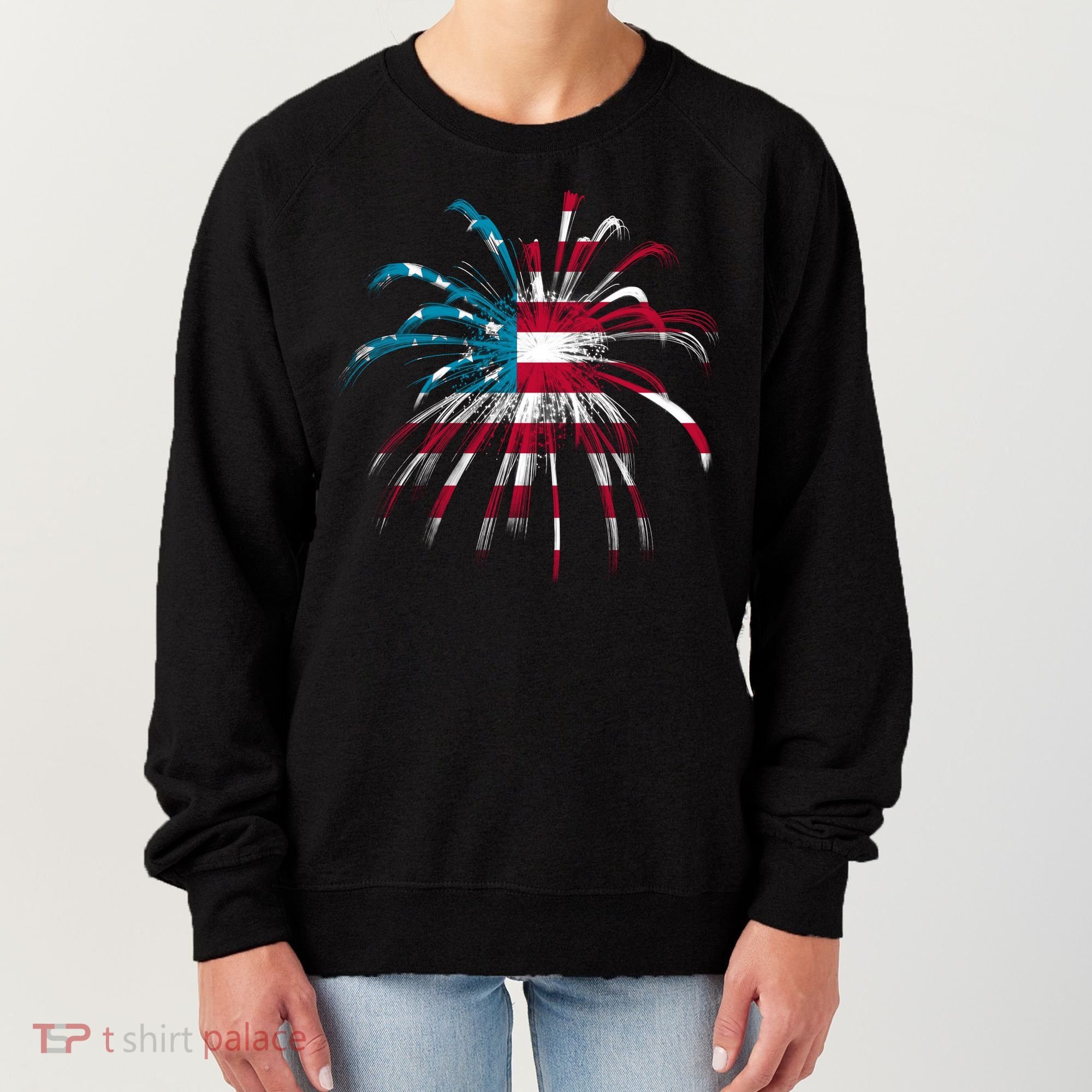Usa Firework 4th Of July Women's Sweatshirt