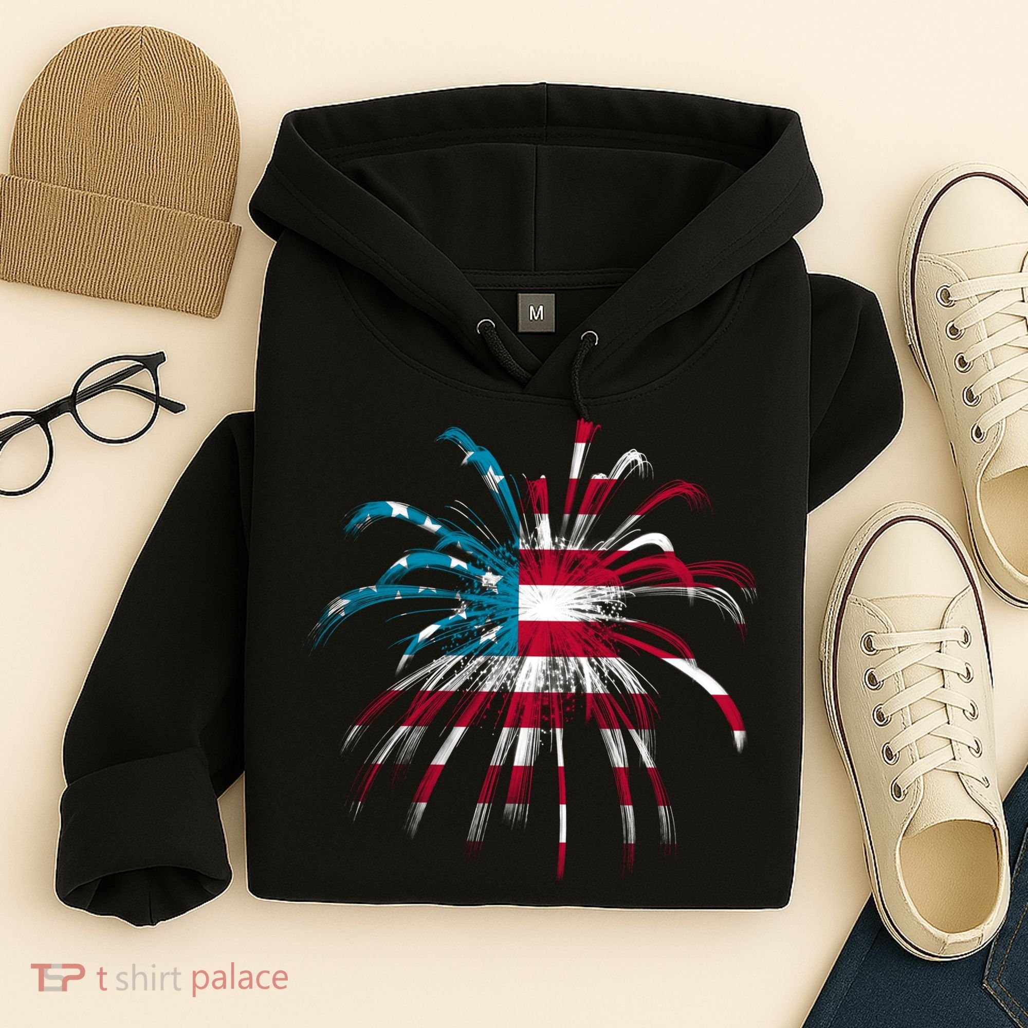 Usa Firework 4th Of July Hoodie