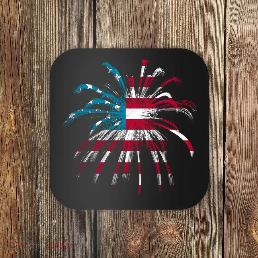 Usa Firework 4th Of July Coaster