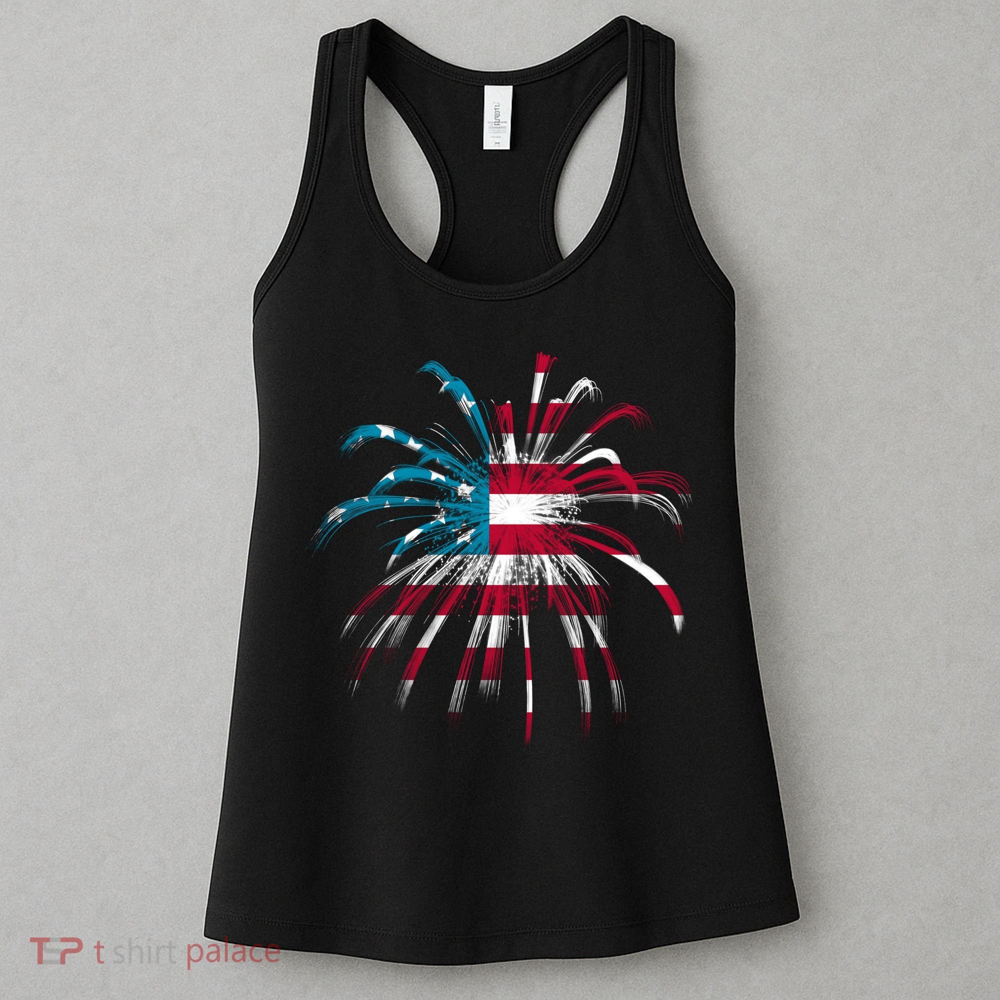 Usa Firework 4th Of July Women's Tank Top