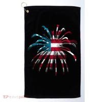 Usa Firework 4th Of July Golf Towel thumb 0