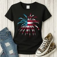 Usa Firework 4th Of July Women's T-Shirt thumb 3