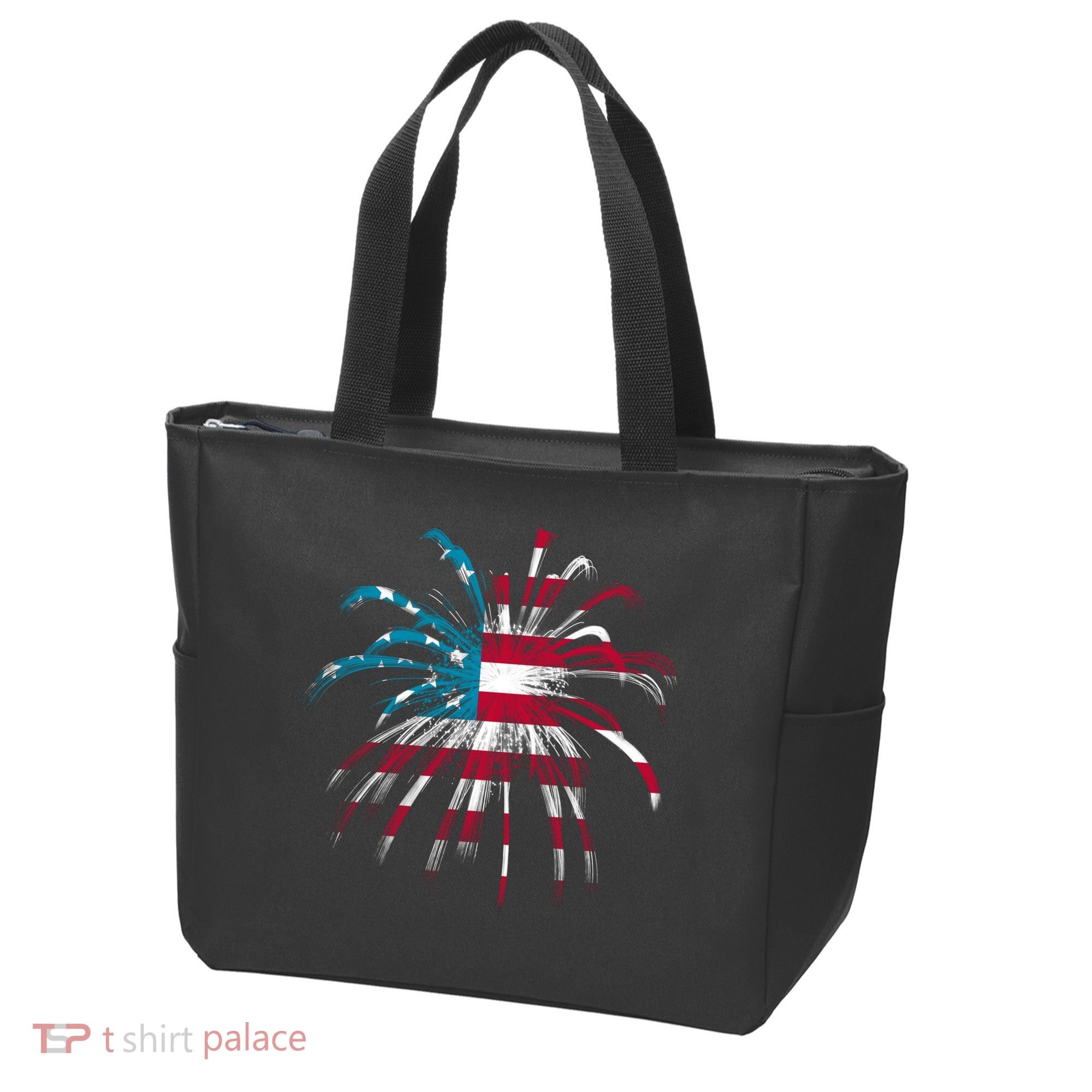 Usa Firework 4th Of July Tote Bag