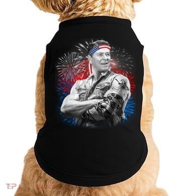 USA Fireworks Patriotic Ronald Reagan  Doggie Tank