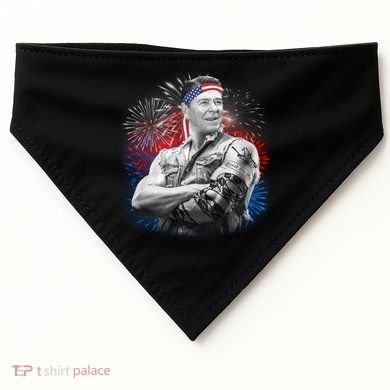USA Fireworks Patriotic Ronald Reagan  USA-Made Doggie Bandana