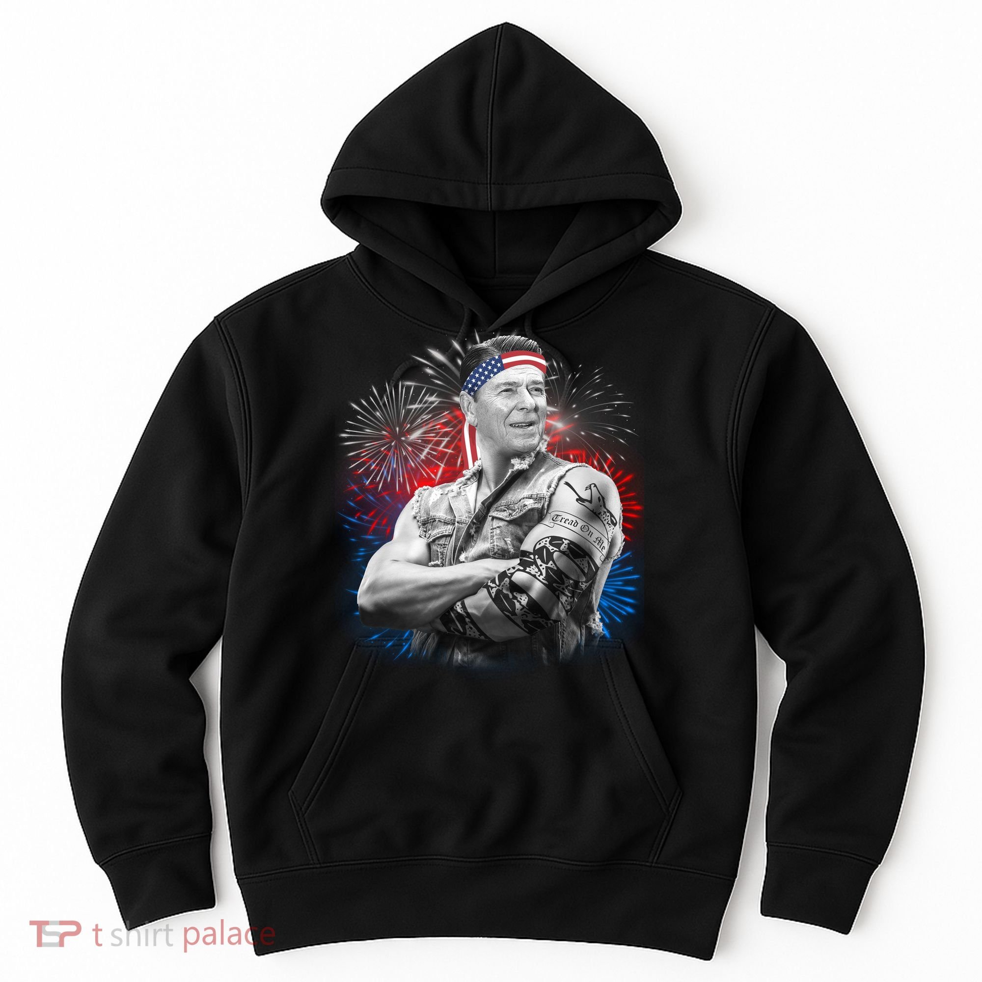 USA Fireworks Patriotic Ronald Reagan  Hoodie