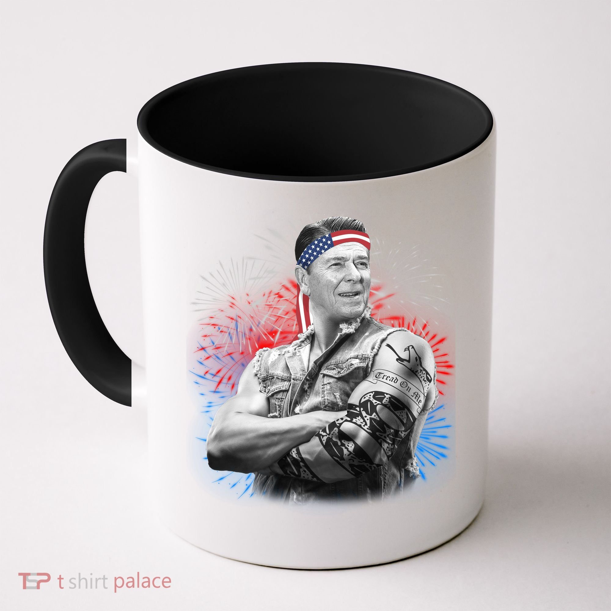 USA Fireworks Patriotic Ronald Reagan  Coffee Mug