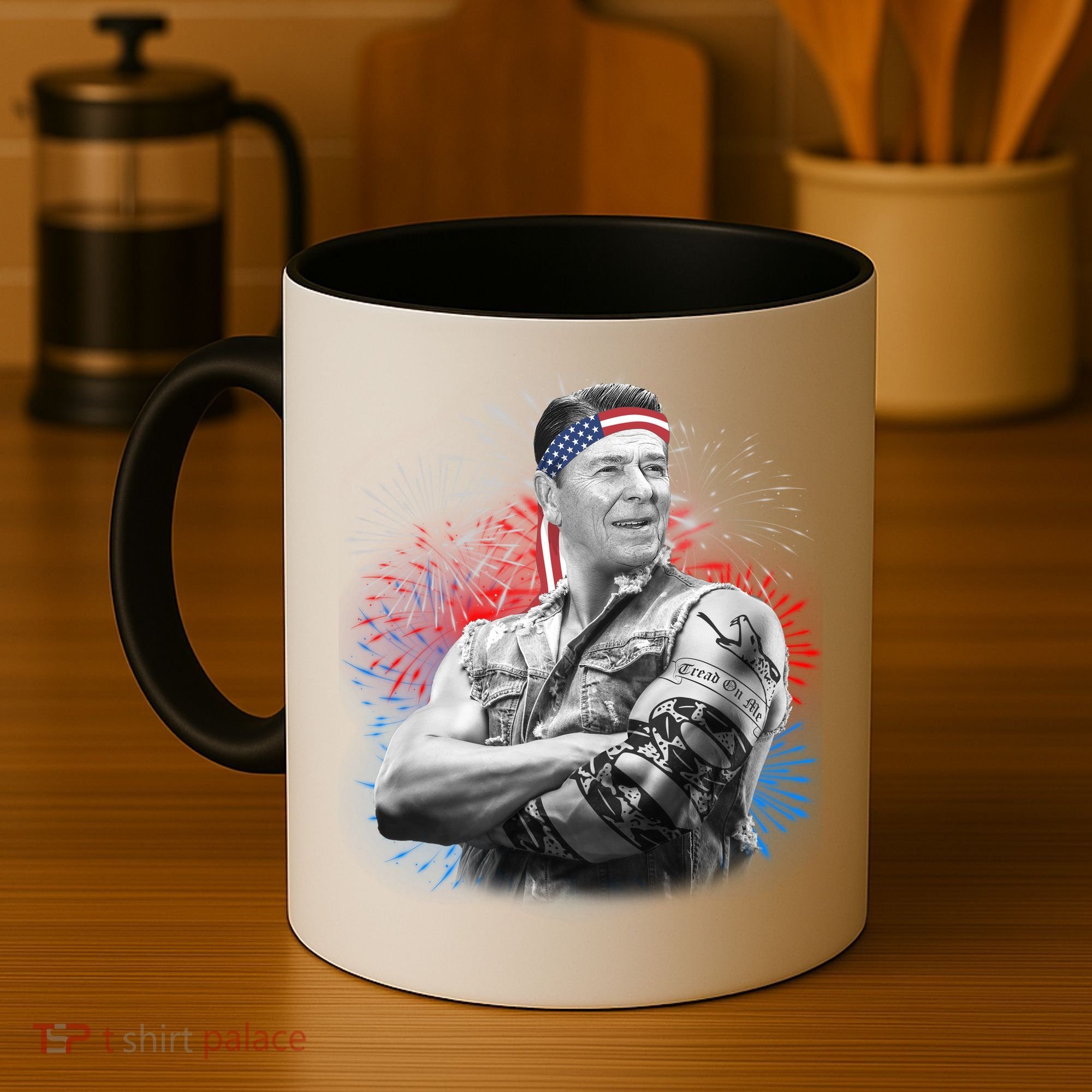 USA Fireworks Patriotic Ronald Reagan  Coffee Mug