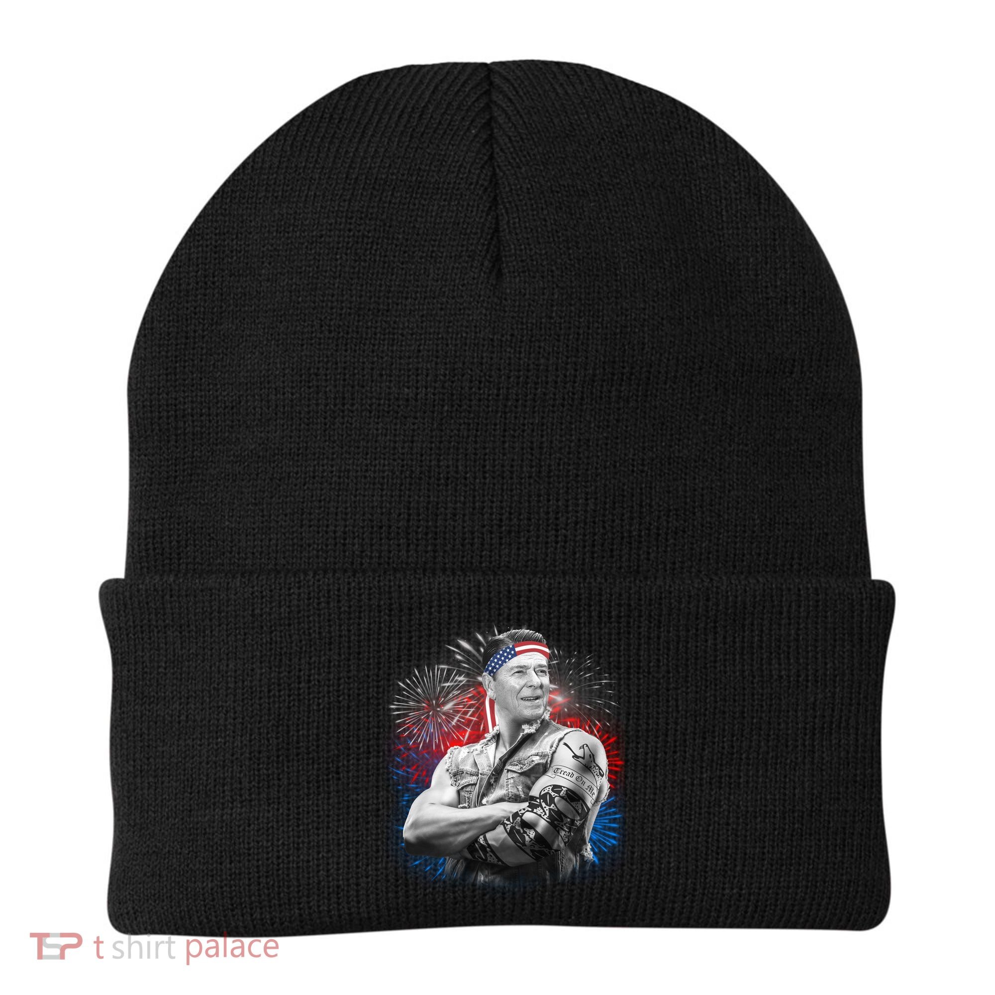 USA Fireworks Patriotic Ronald Reagan  Beanie
