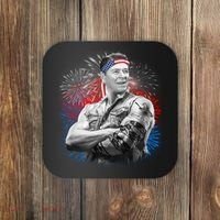 USA Fireworks Patriotic Ronald Reagan  Coaster thumb 0