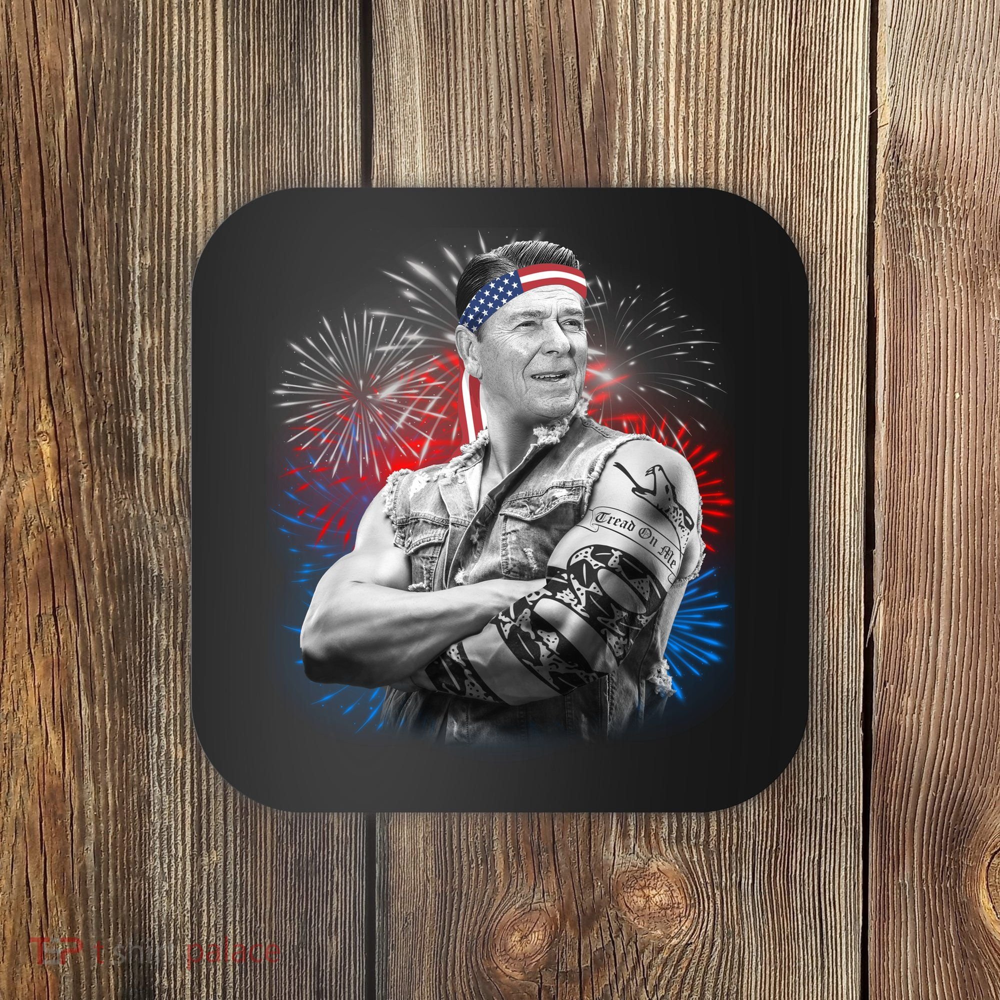 USA Fireworks Patriotic Ronald Reagan  Coaster