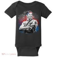 USA Fireworks Patriotic Ronald Reagan  Baby Bodysuit thumb 0