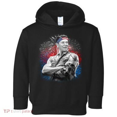 USA Fireworks Patriotic Ronald Reagan  Toddler Hoodie