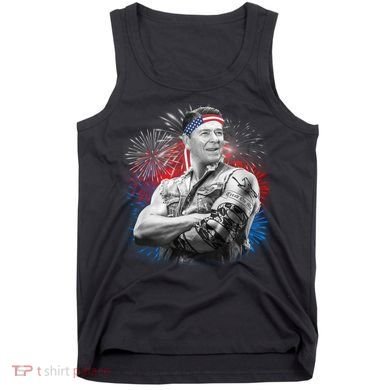 USA Fireworks Patriotic Ronald Reagan  Tank Top