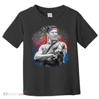 USA Fireworks Patriotic Ronald Reagan  Toddler T-Shirt