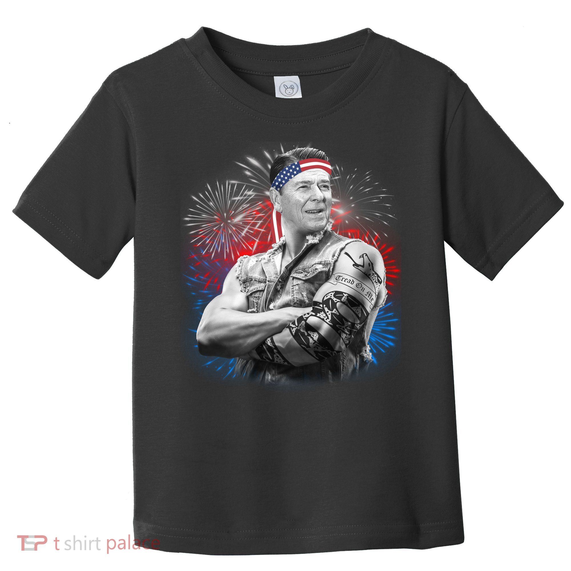 USA Fireworks Patriotic Ronald Reagan  Toddler T-Shirt