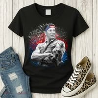 USA Fireworks Patriotic Ronald Reagan  Women's T-Shirt thumb 3