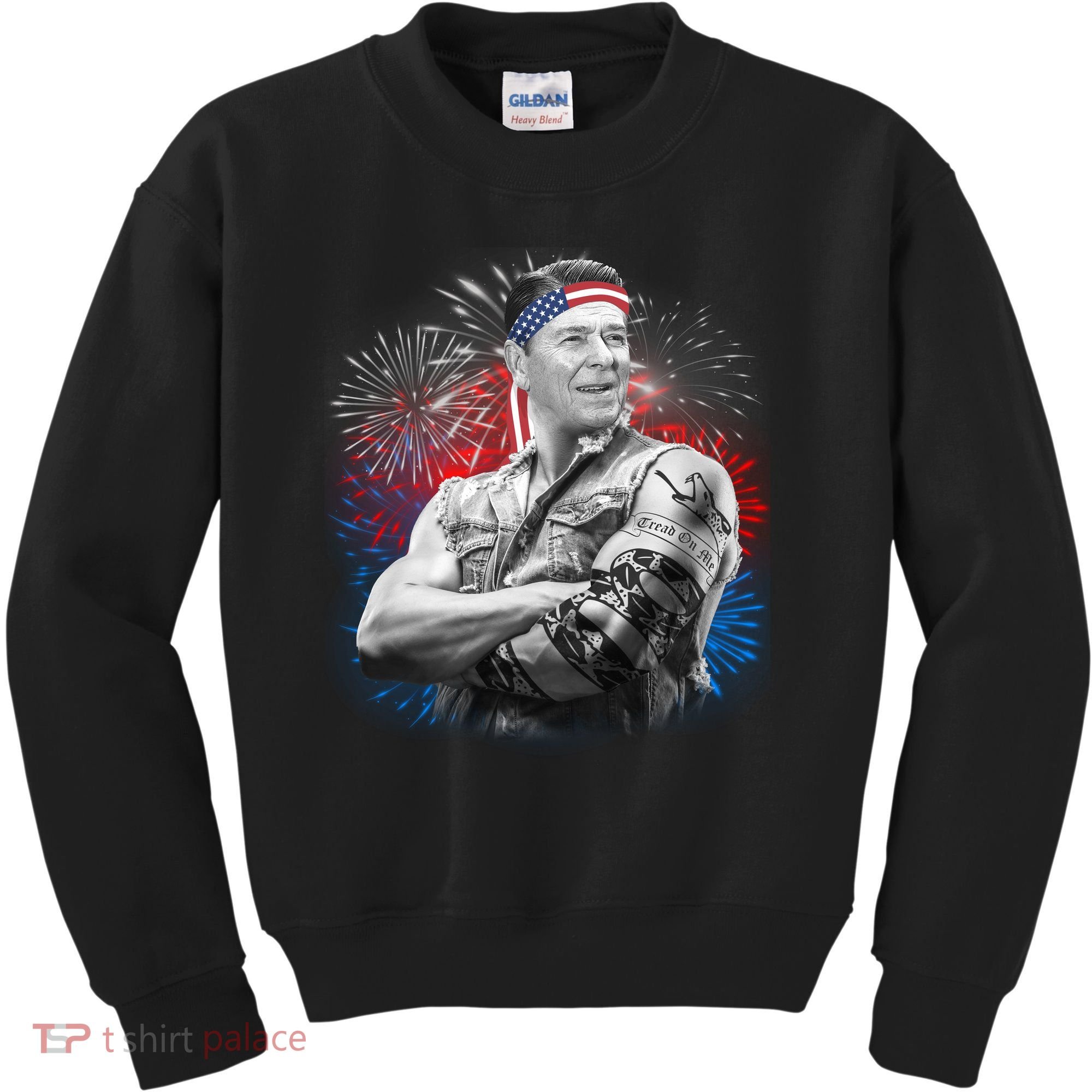 USA Fireworks Patriotic Ronald Reagan  Kids Sweatshirt
