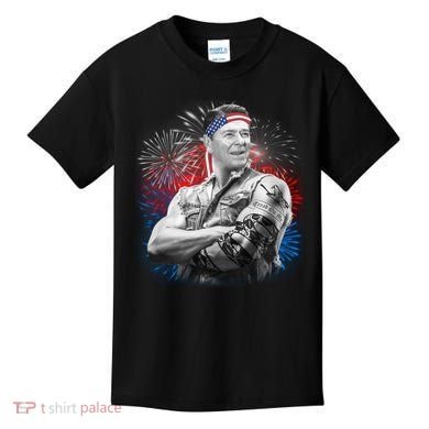 USA Fireworks Patriotic Ronald Reagan  Kids T-Shirt