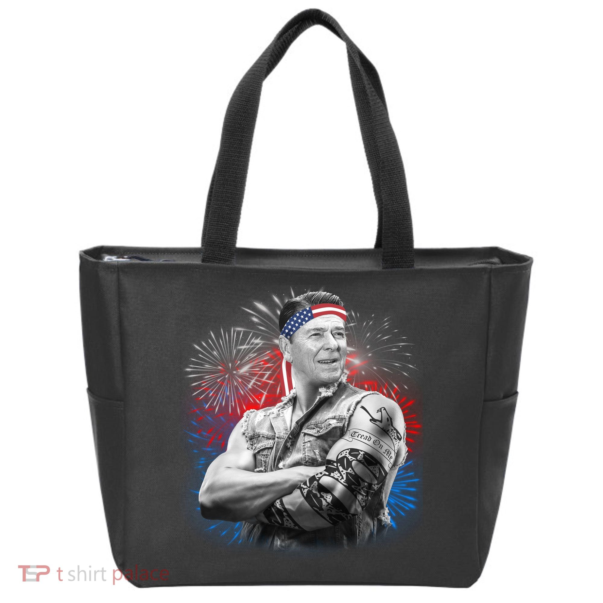 USA Fireworks Patriotic Ronald Reagan  Tote Bag