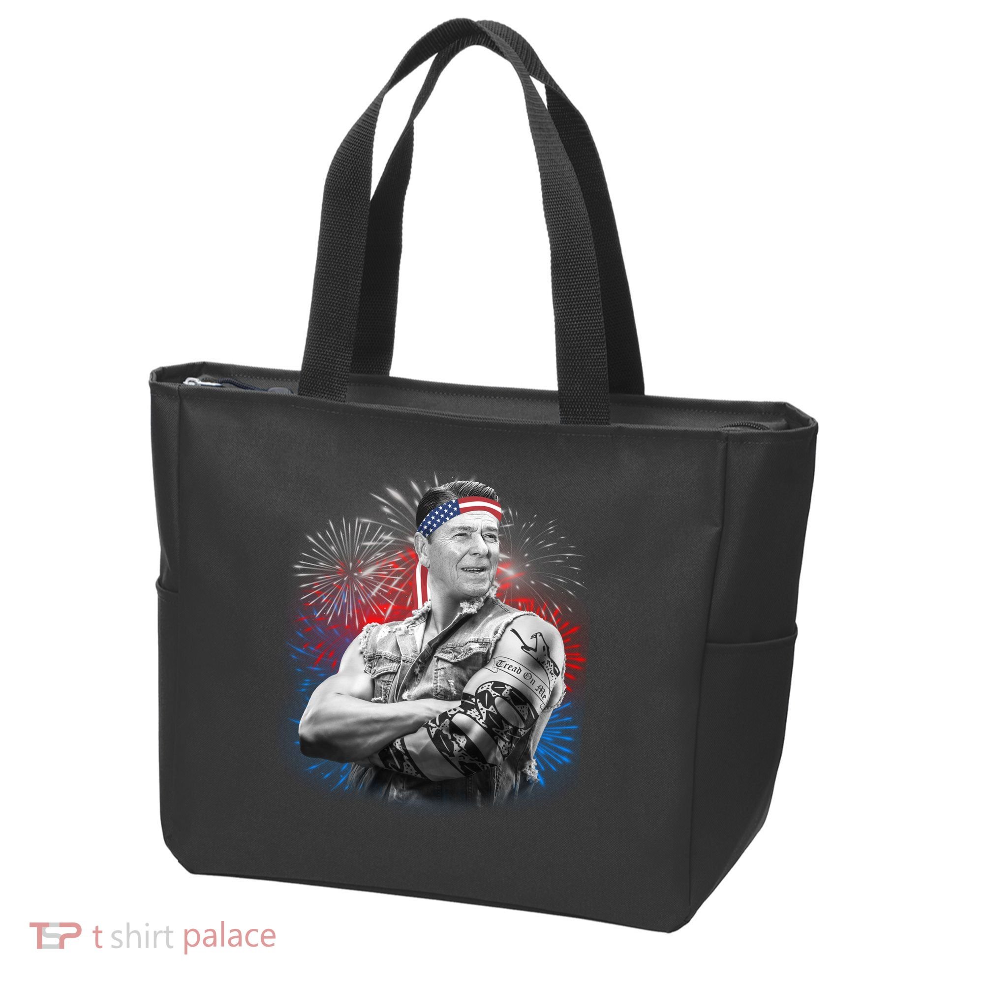 USA Fireworks Patriotic Ronald Reagan  Tote Bag
