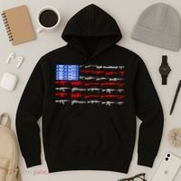 USA Flag: 2nd Amendment Gun Flag Rights Hoodie thumb 3