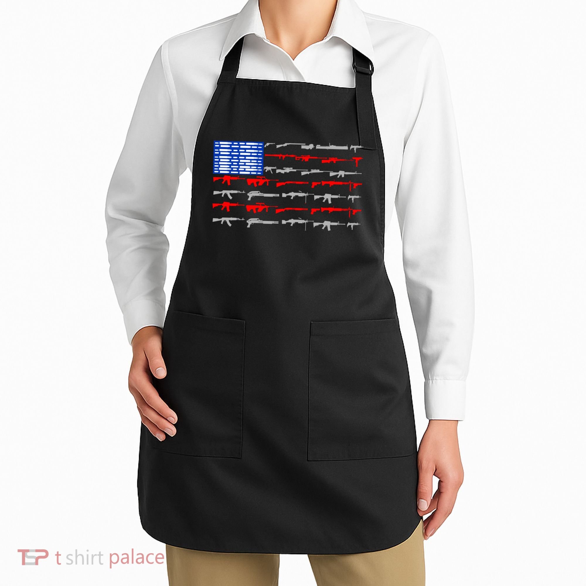USA Flag: 2nd Amendment Gun Flag Rights Apron
