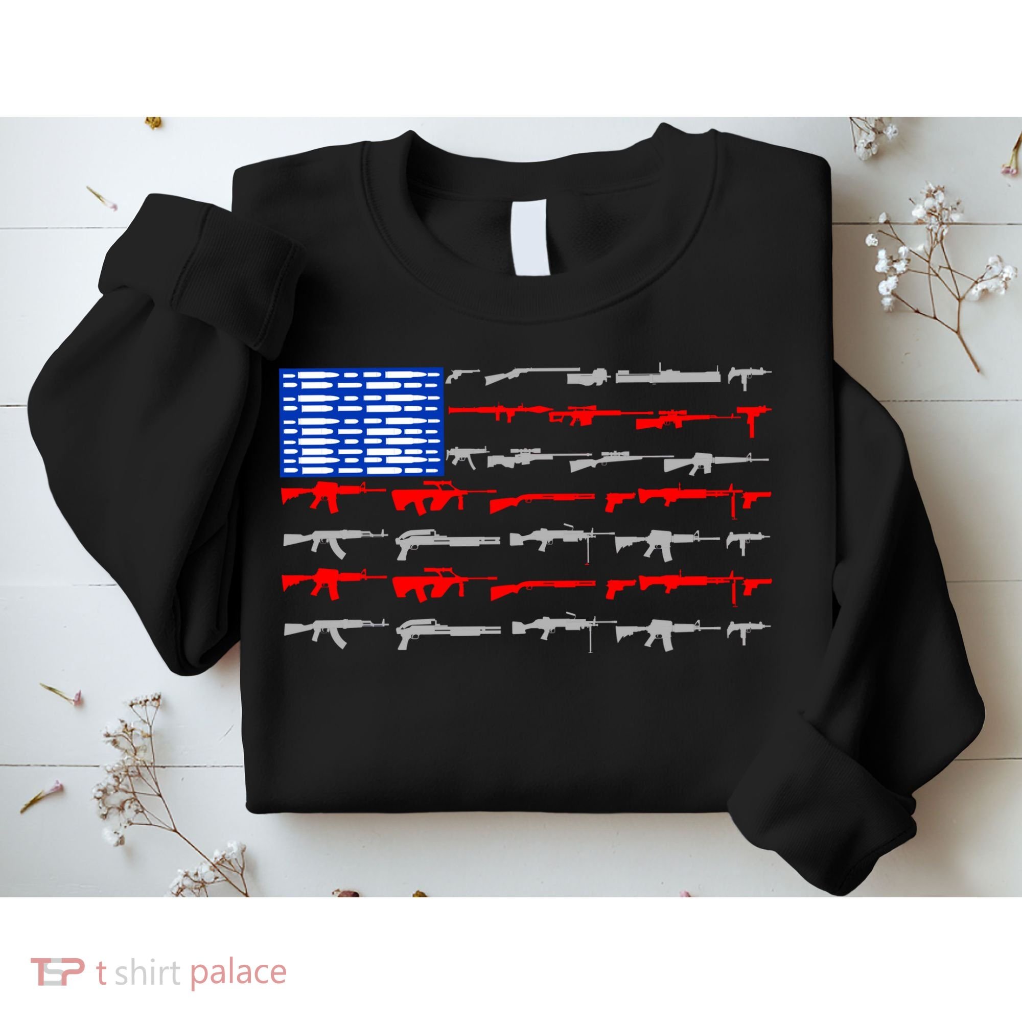 USA Flag: 2nd Amendment Gun Flag Rights Sweatshirt