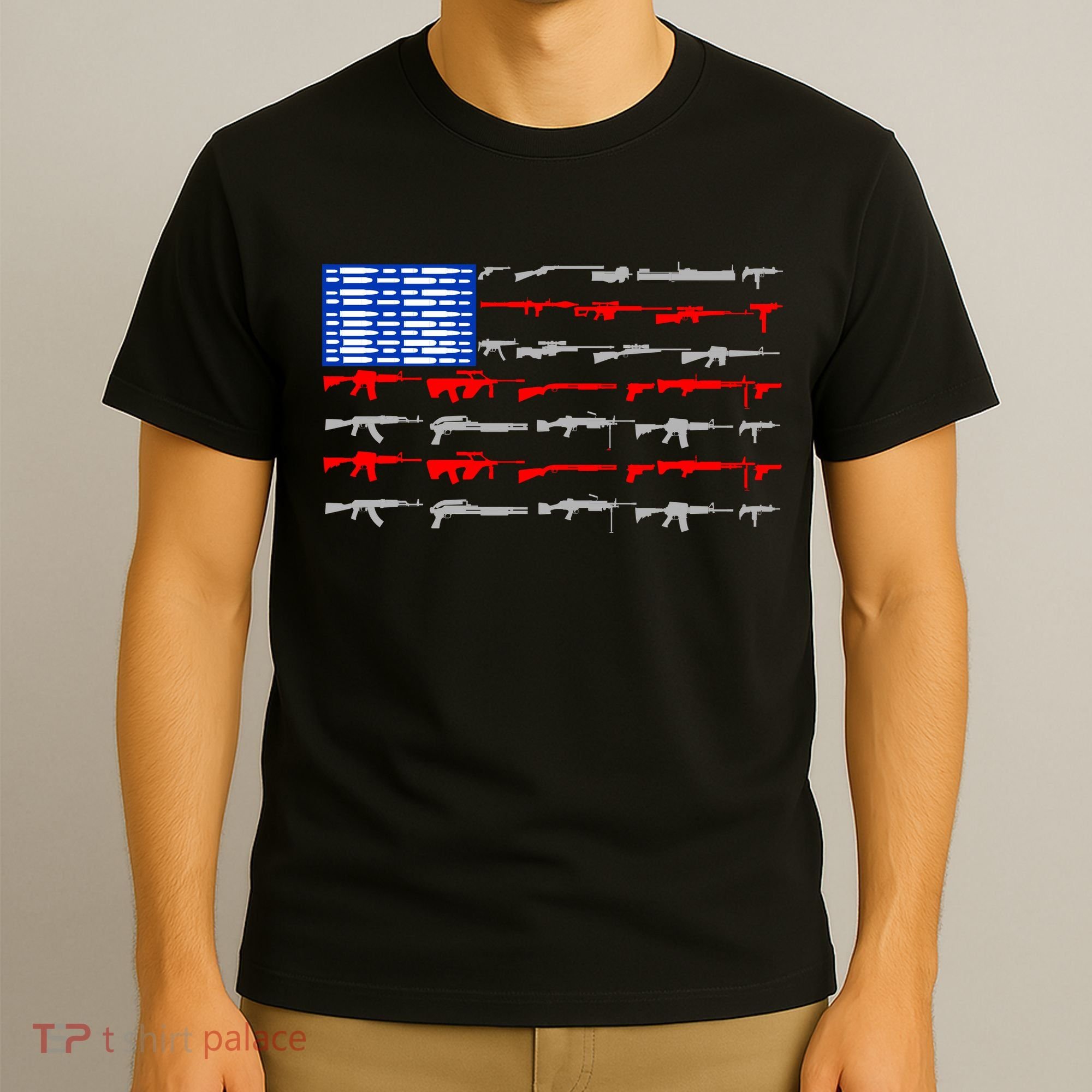 USA Flag: 2nd Amendment Gun Flag Rights T-Shirt