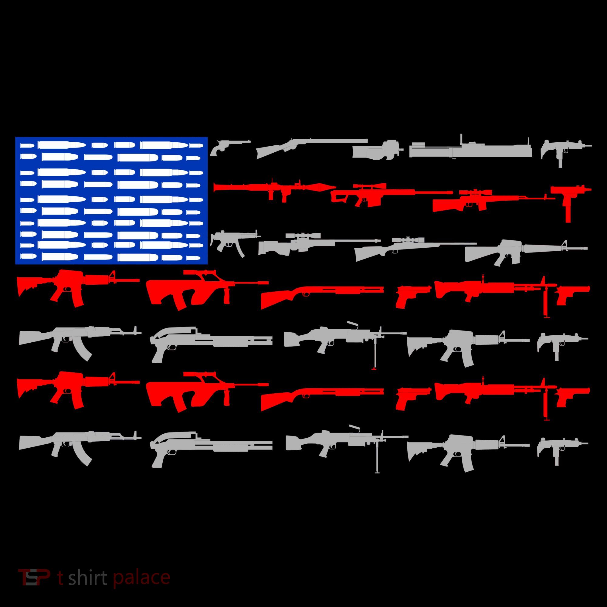 USA Flag: 2nd Amendment Gun Flag Rights T-Shirt