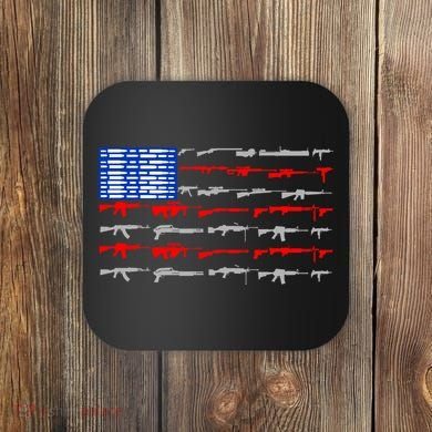 USA Flag: 2nd Amendment Gun Flag Rights Coaster