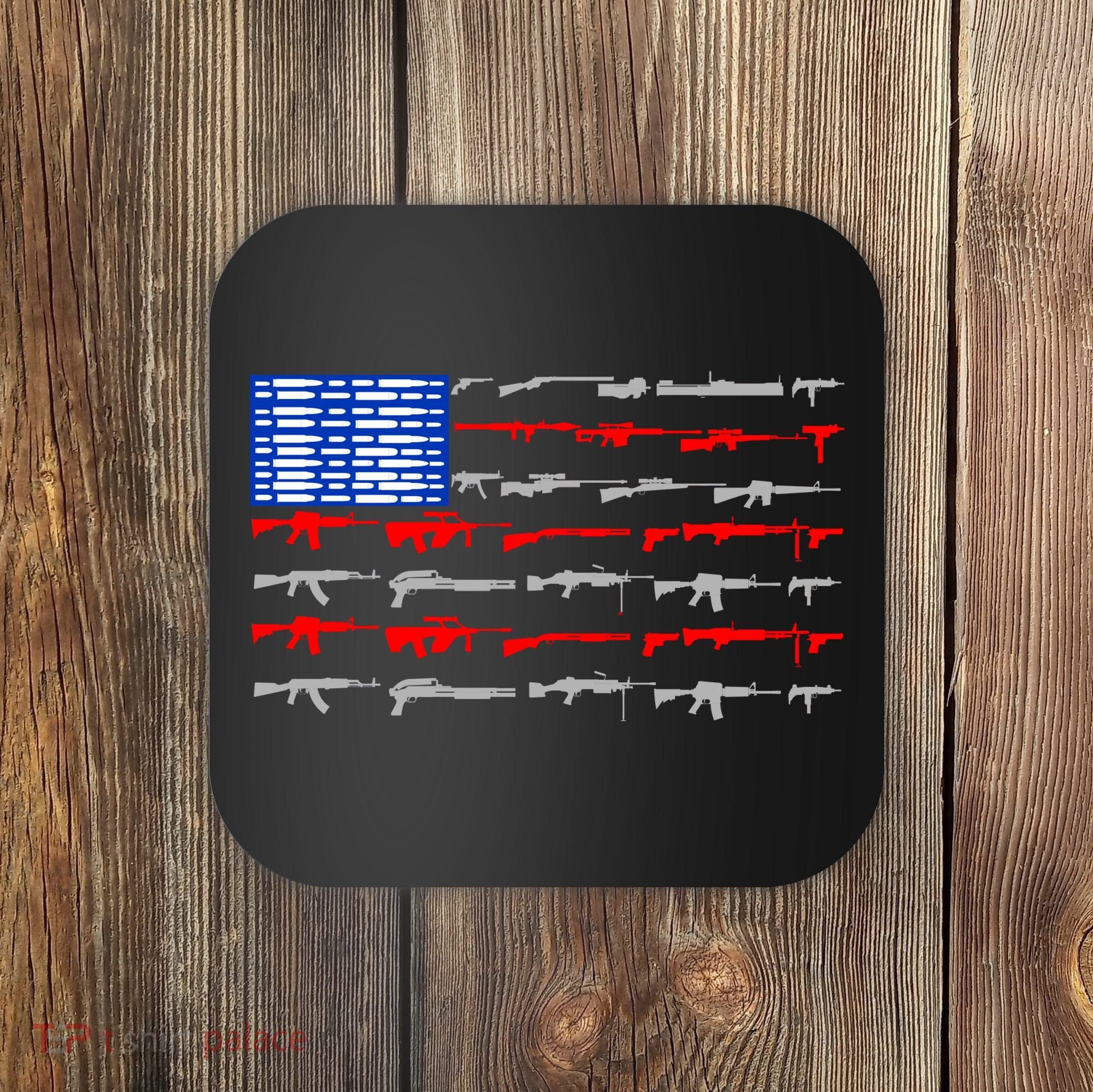 USA Flag: 2nd Amendment Gun Flag Rights Coaster