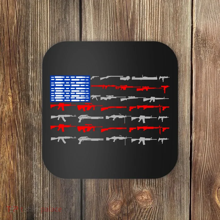 USA Flag: 2nd Amendment Gun Flag Rights Coaster