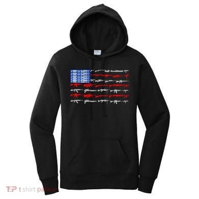 USA Flag: 2nd Amendment Gun Flag Rights Women's Hoodie