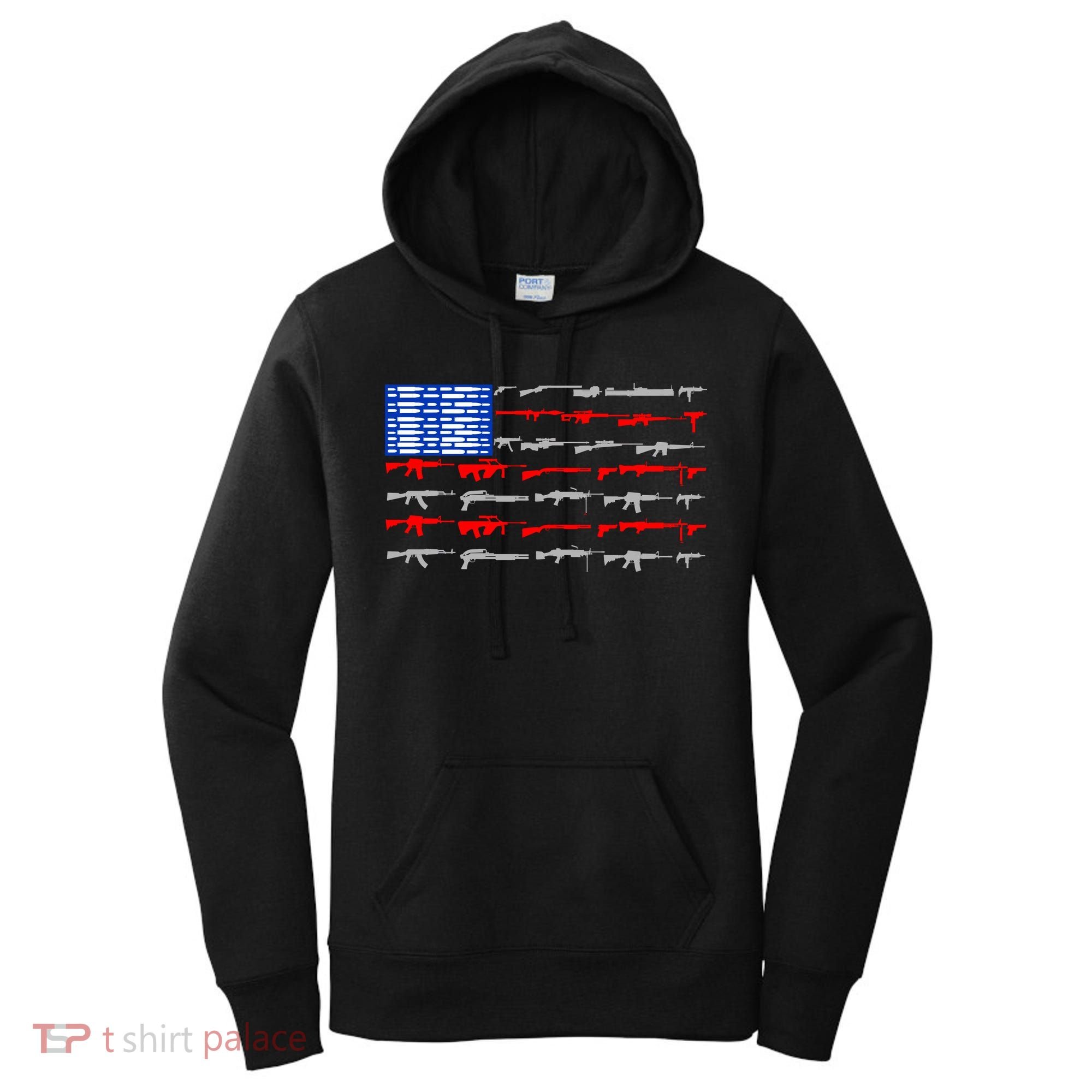 USA Flag: 2nd Amendment Gun Flag Rights Women's Hoodie