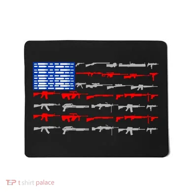 USA Flag: 2nd Amendment Gun Flag Rights Mousepad