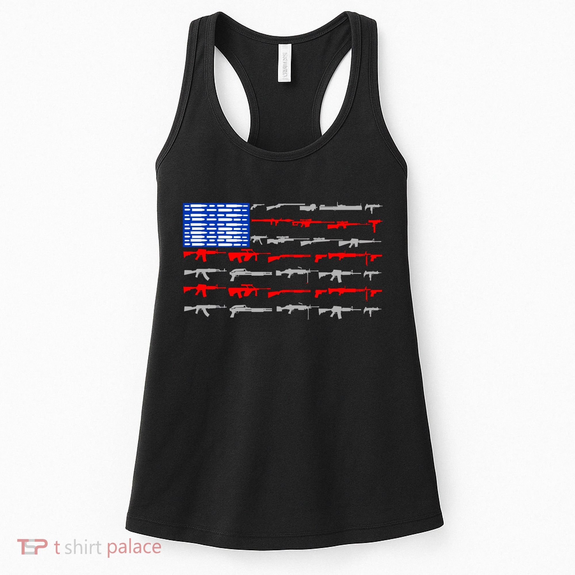 USA Flag: 2nd Amendment Gun Flag Rights Women's Tank Top