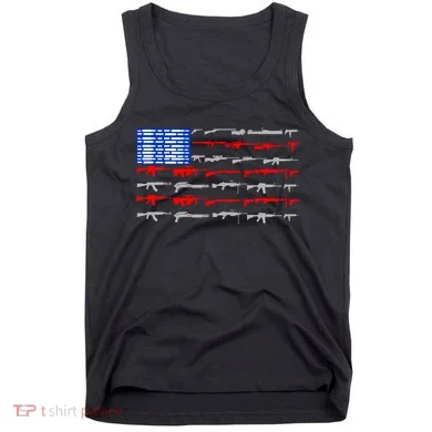 USA Flag: 2nd Amendment Gun Flag Rights Tank Top