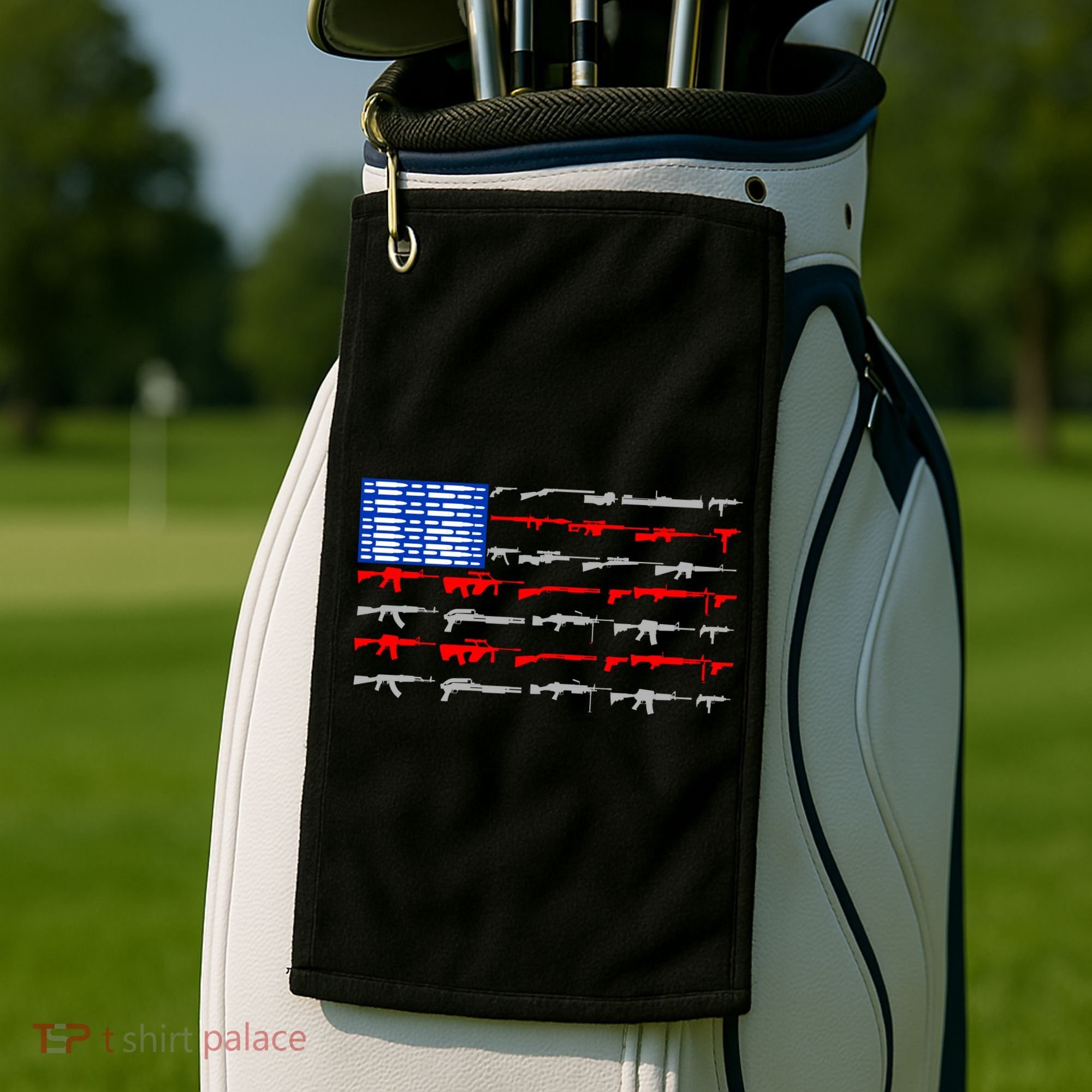 USA Flag: 2nd Amendment Gun Flag Rights Golf Towel
