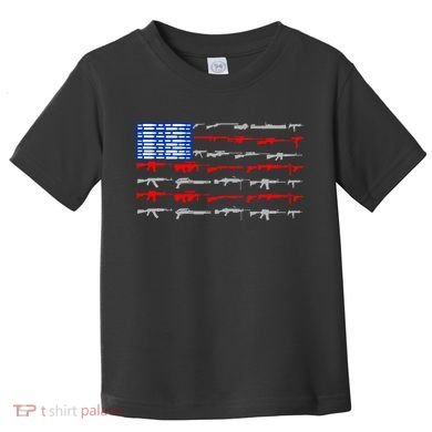 USA Flag: 2nd Amendment Gun Flag Rights Toddler T-Shirt