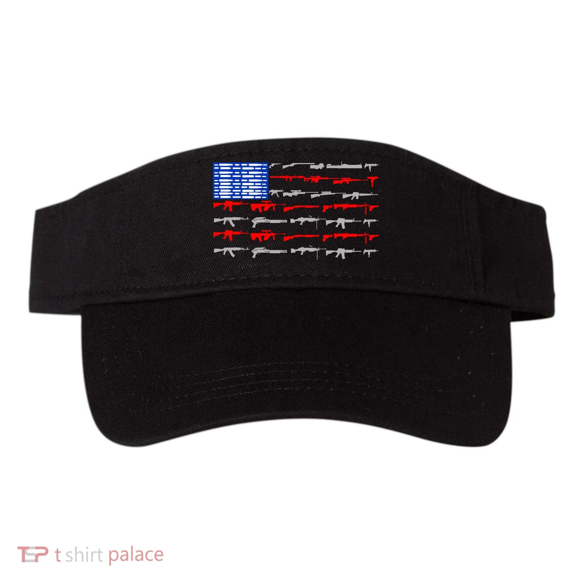 USA Flag: 2nd Amendment Gun Flag Rights Visor
