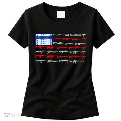 USA Flag: 2nd Amendment Gun Flag Rights Women's T-Shirt