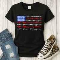 USA Flag: 2nd Amendment Gun Flag Rights Women's T-Shirt thumb 3