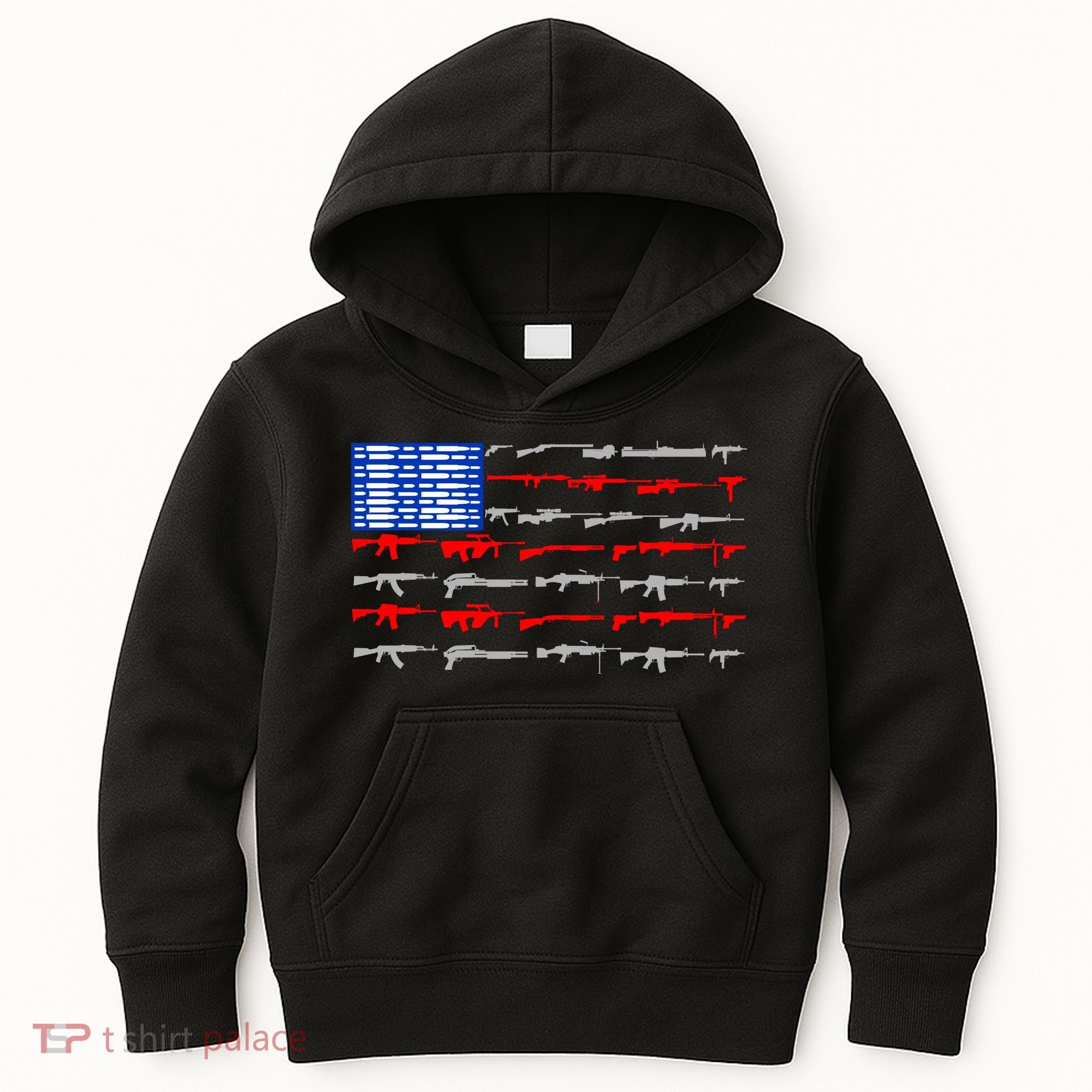 USA Flag: 2nd Amendment Gun Flag Rights Kids Hoodie